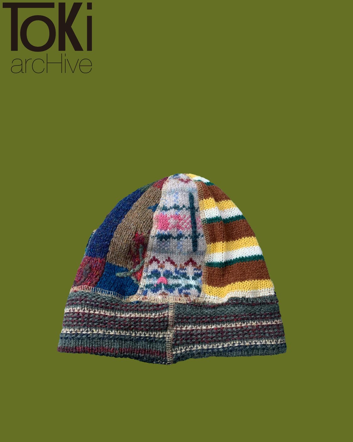 🇺🇸BLUE RUG PATCHWORK KNIT BEANIE1 상품이미지2