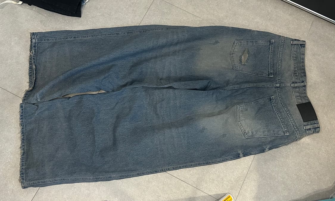 S) 엘씨디씨 디스트레스 와이드 레그 데님  상품이미지4