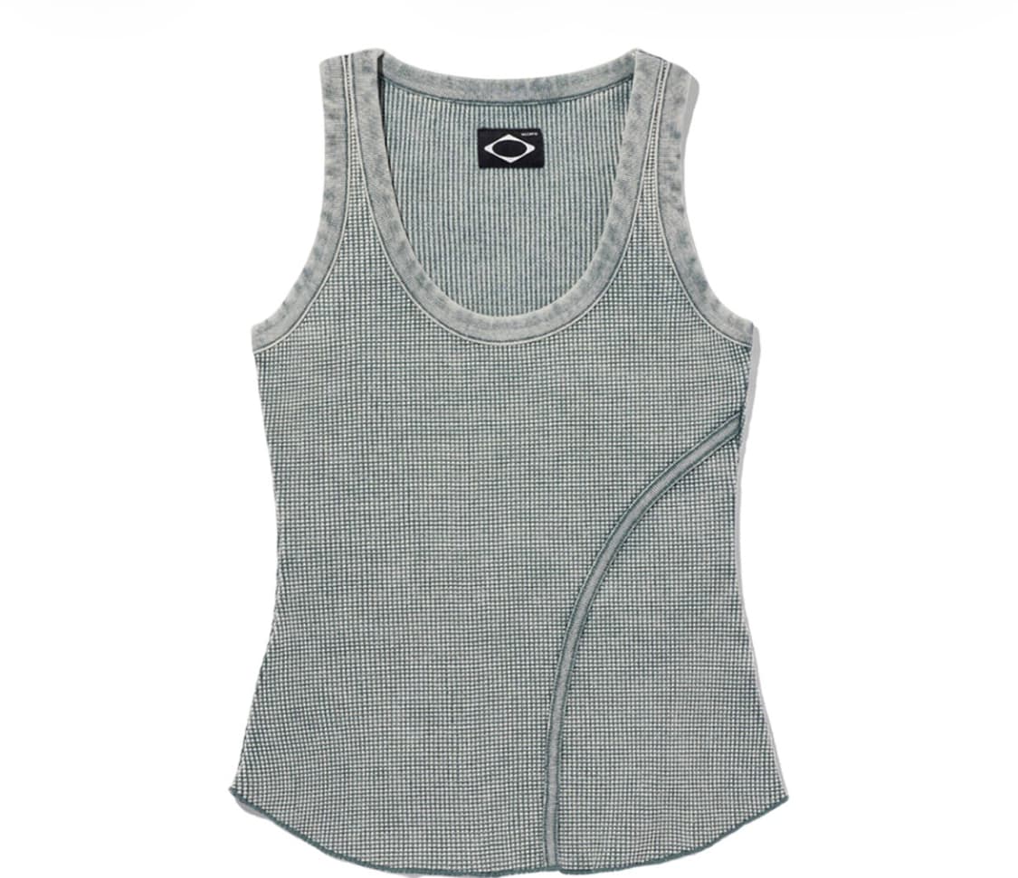 미스치프 레이어드 와플 후드 세트 블리치드 카키 S 상품이미지3