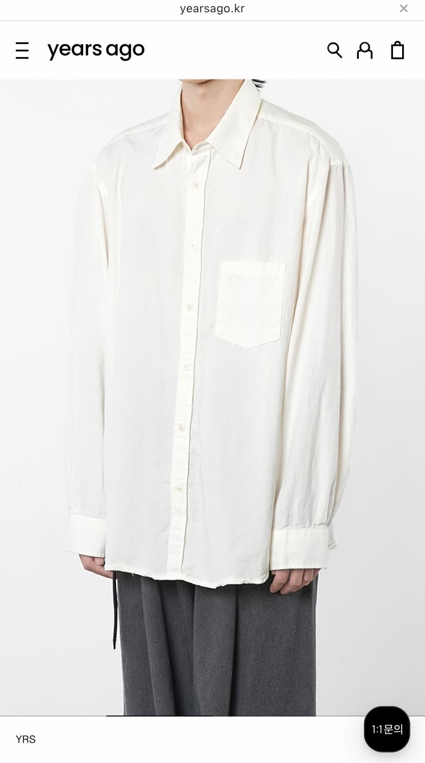 [새상품] 이얼즈어고 재팬 패브릭 포이카 셔츠 m 상품이미지3