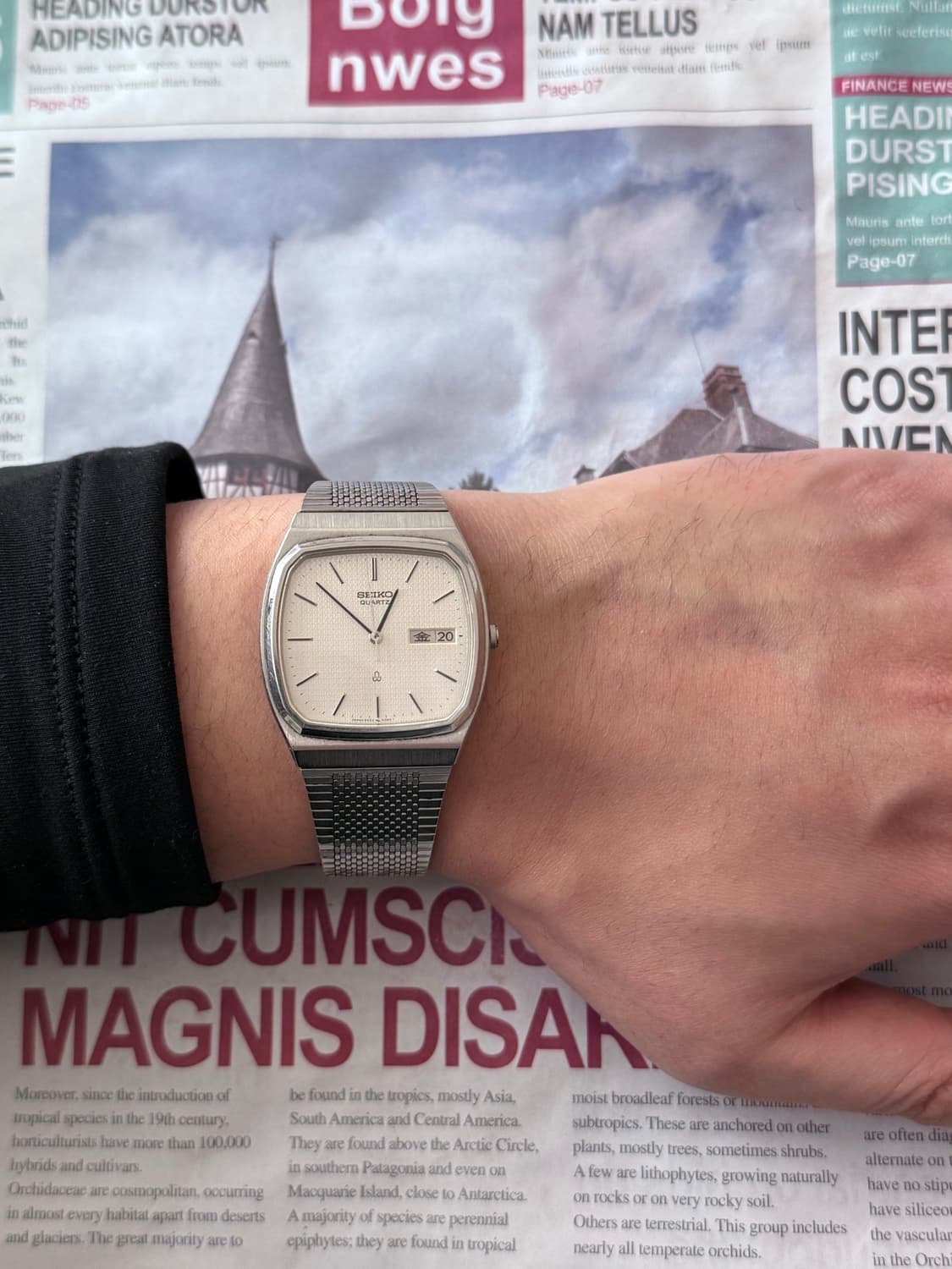 세이코 Seiko Quartz 스퀘어 데이데이트 상품이미지4