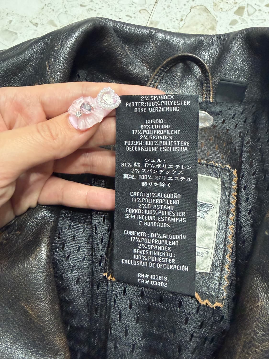 🏍️ 할리데이비슨 정품 가죽 라이더 자켓 (M) 상품이미지9