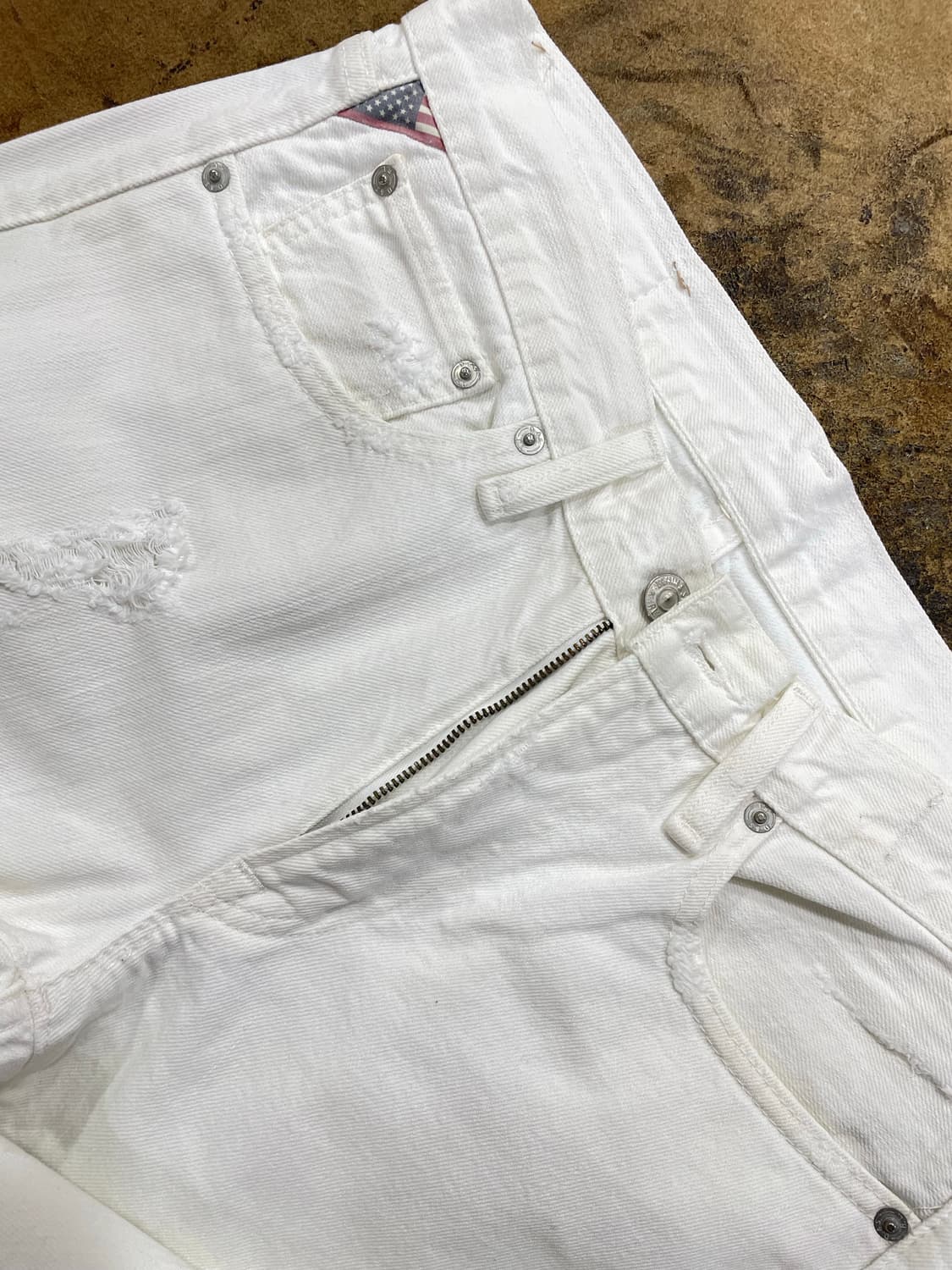 폴로랄프로렌(DS)/화이트 데미지 데님팬츠(31“) 상품이미지3