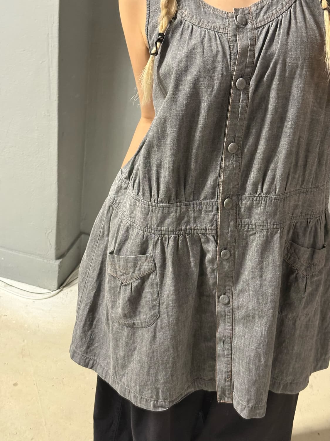 light grey button-up pocket ops 상품이미지2