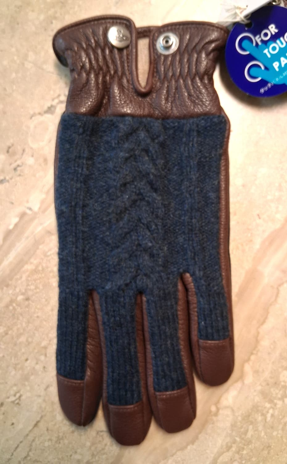 비비안웨스트우드 남성용 가죽 콤비 장갑 24cm (새상품) 상품이미지5