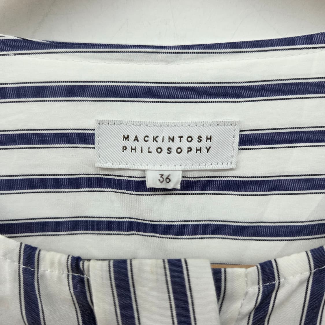 메킨토시 스트라이프 셔츠 원피스 여성 M 상품이미지3