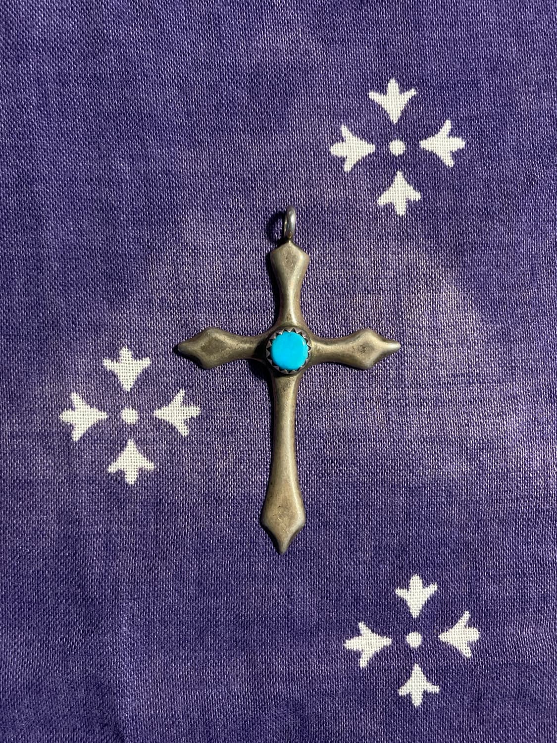 Vintage Sterling Turquoise Cross Pendant 상품이미지2