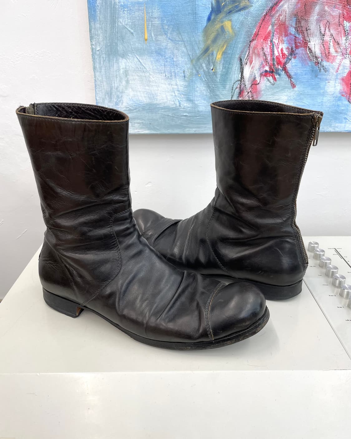 [41] 컬렉션프리베 드레이프 레더 부츠 상품이미지6