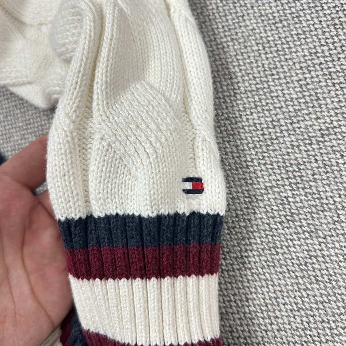 타미힐피거 아이보리 케이블니트(M) 상품이미지4