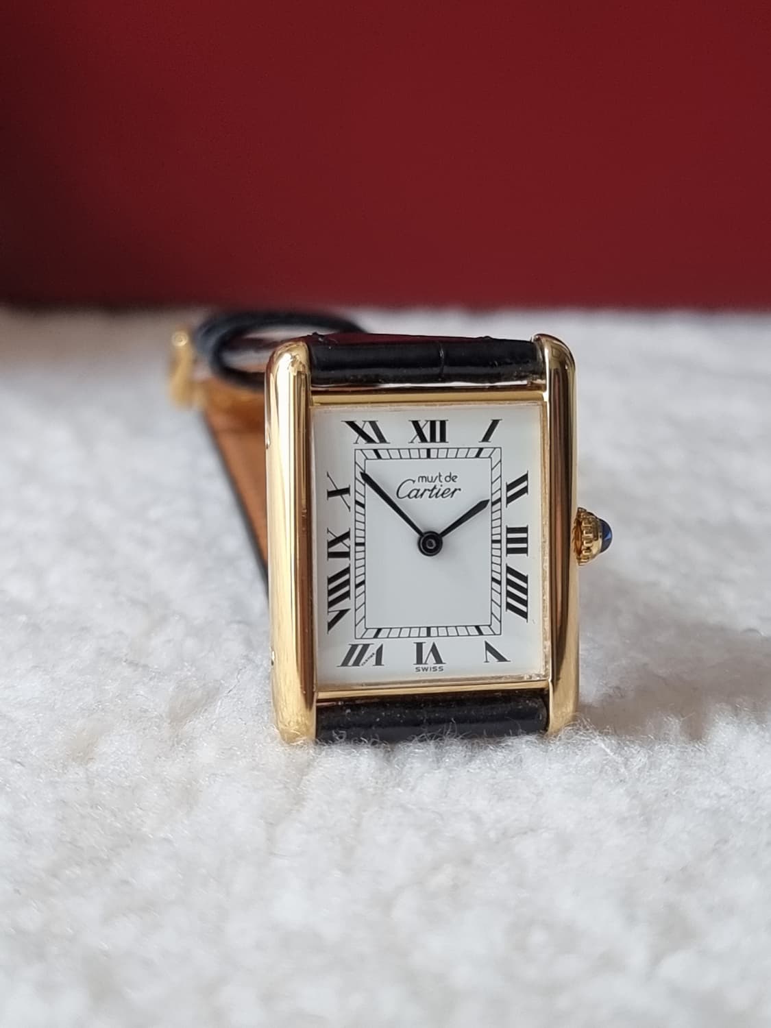 까르띠에 빈티지 탱크머스트 라지 화이트다이얼 핀버클 시계 (남여공용) 상품이미지2