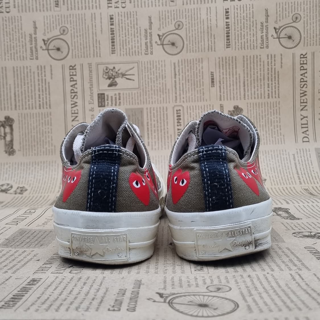 컨버스 x 꼼데가르송 카키 남성 스니커즈 265 상품이미지4