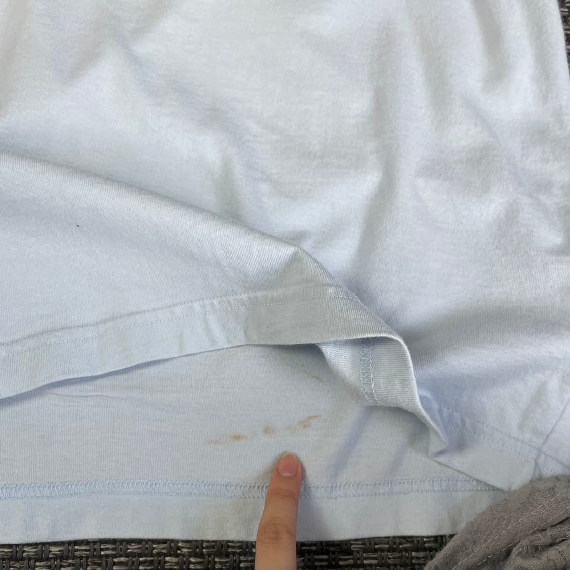 빈티지 스카이블루 Jesus 프린팅 반팔 티셔츠 M 상품이미지5