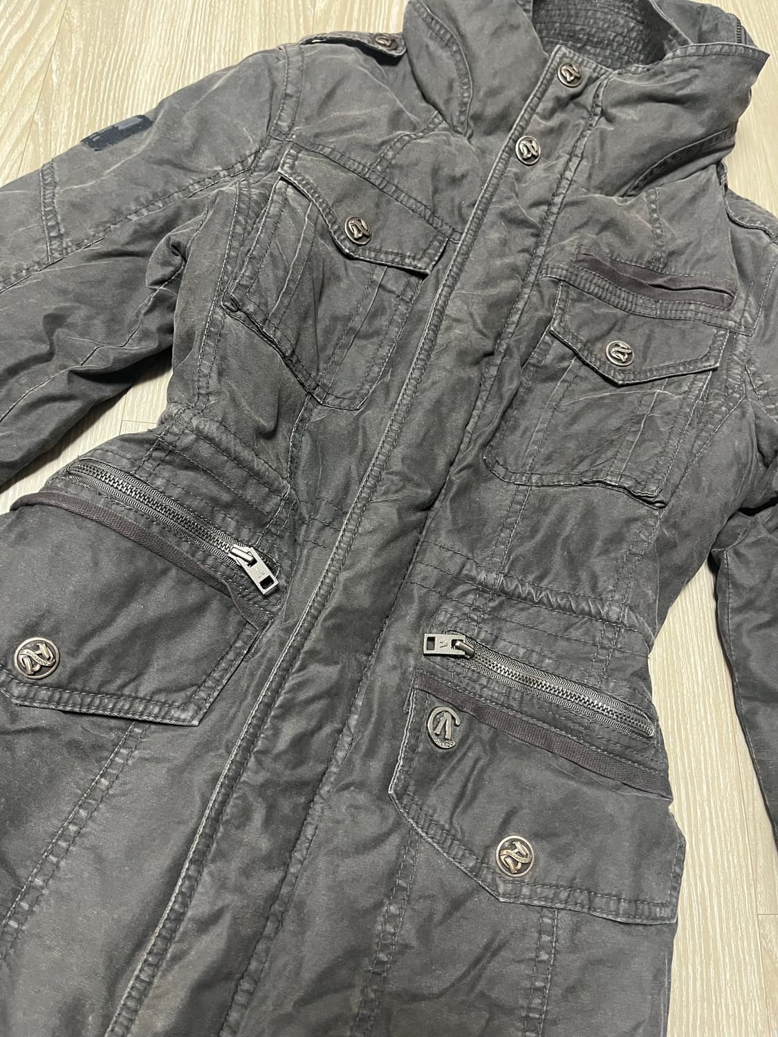 대대장)👑빈티지 버커루 buckaroo y2k 와투케 야상 점퍼 아우터 상품이미지4