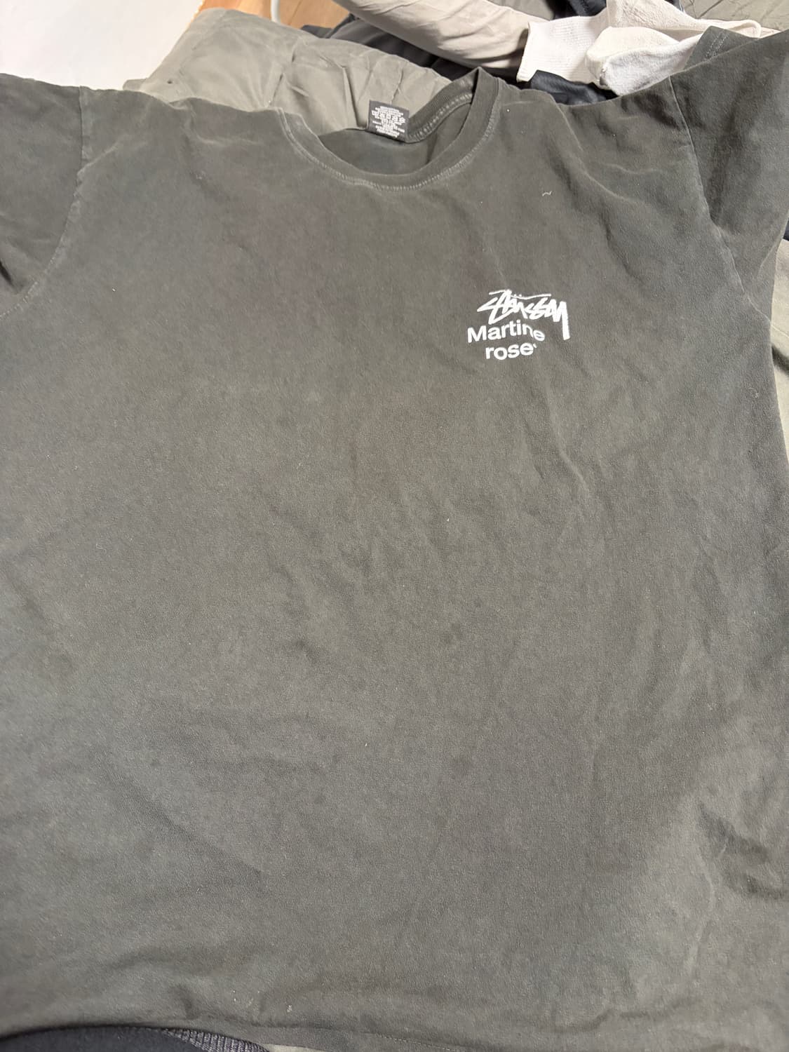 스투시 x 마틴 로즈 콜라주 피그먼트 다이드 티셔츠 블랙 L 상품이미지3