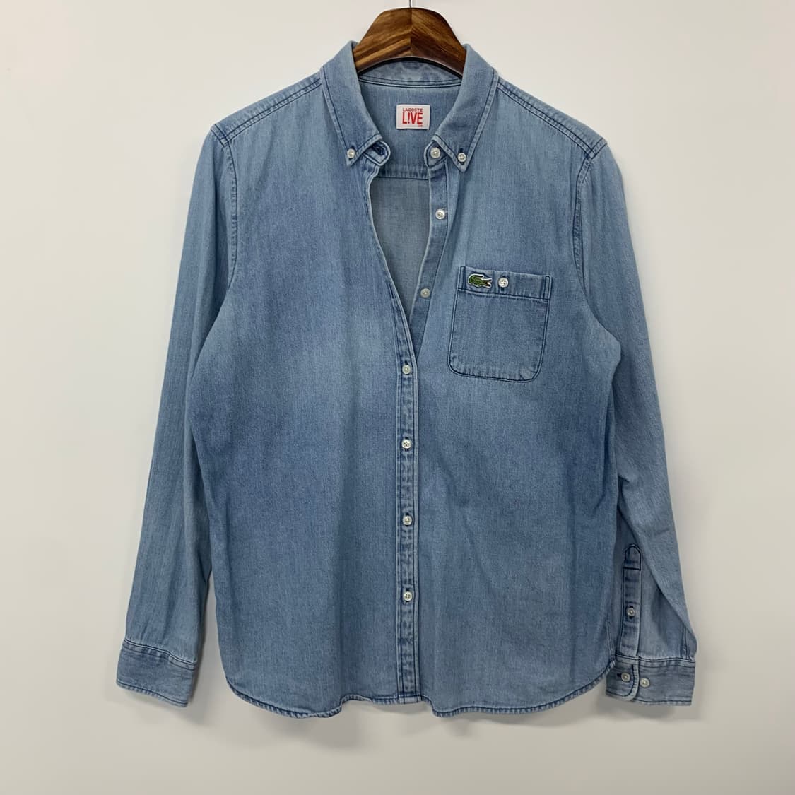 라코스테 자수로고 포켓 데님 셔츠 상품이미지2