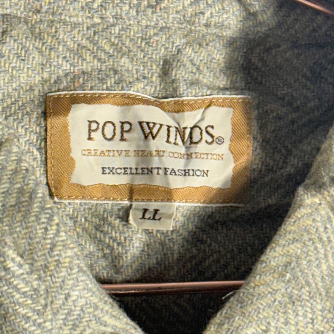 jpn pop winds vintage 헤링본 셔츠 상품이미지2