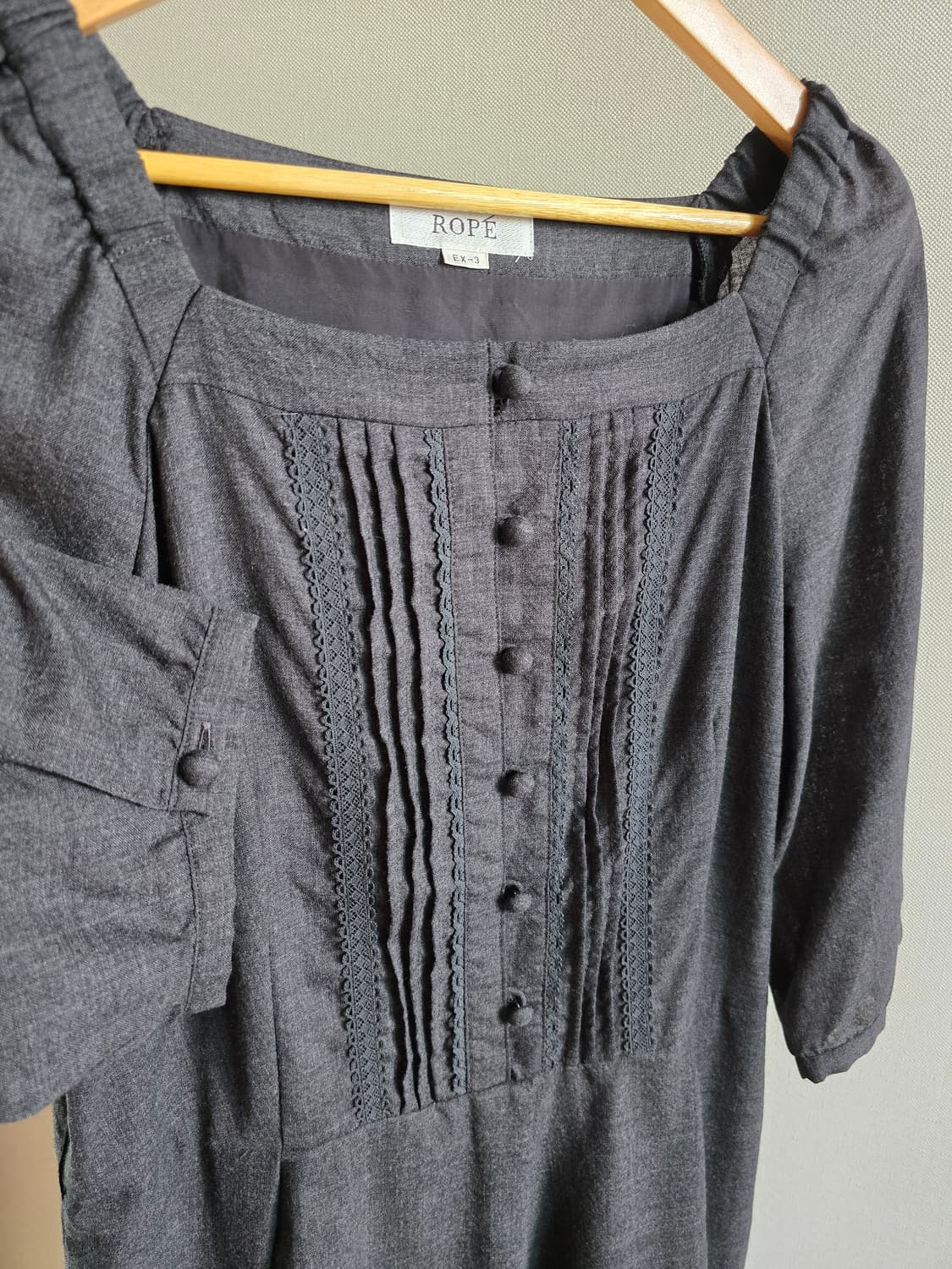 ROPE 스퀘어넥 울 원피스 (EX3) 상품이미지6