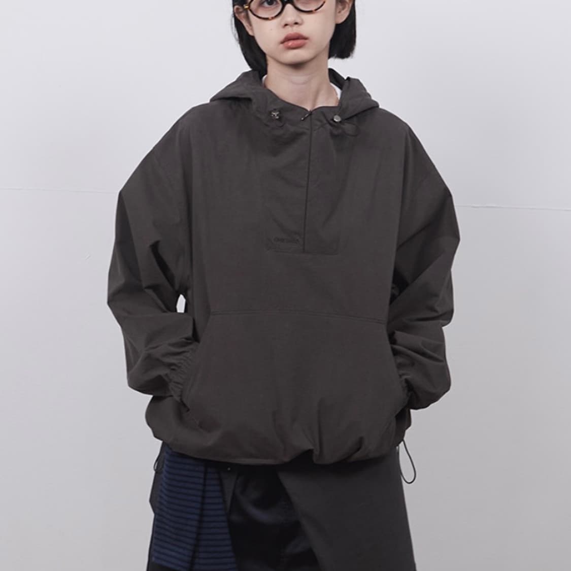 오헤시오 후디드 아노락 브라운 상품이미지2