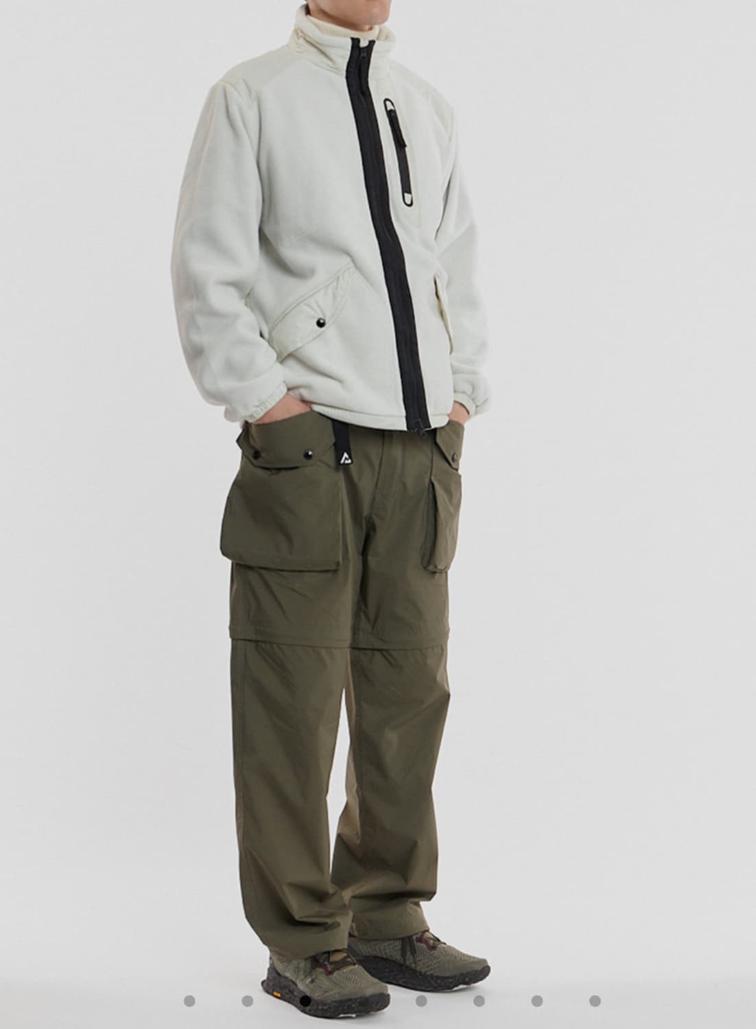 새상품(XL)이스트로그x뉴발란스 후리스 자켓 크림 상품이미지6