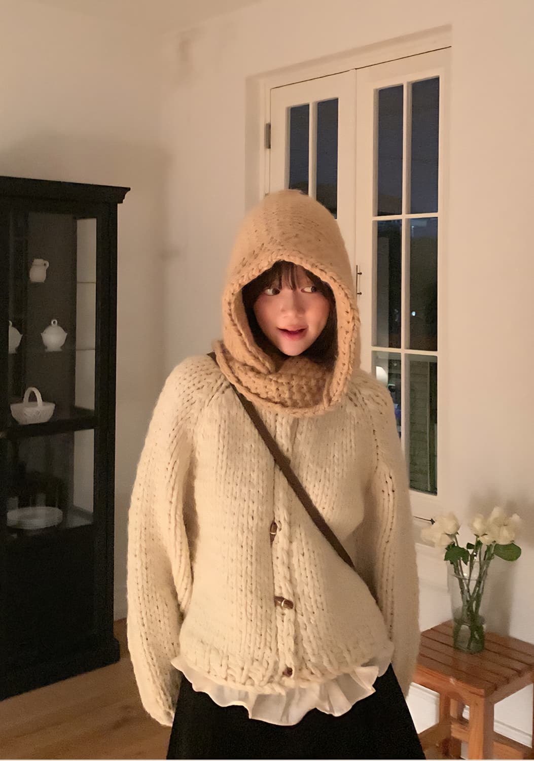 [새상품] 아이보리 핸드메이드 니트 가디건 스웨터 상품이미지7