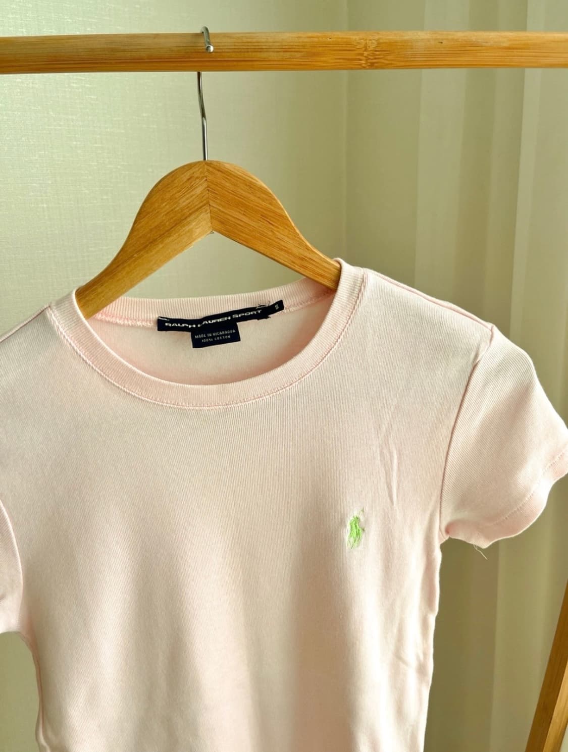 폴로 랄프로렌 베이비핑크 폴로반팔티 대대장 엣팃시 베이비베어 stc 상품이미지1