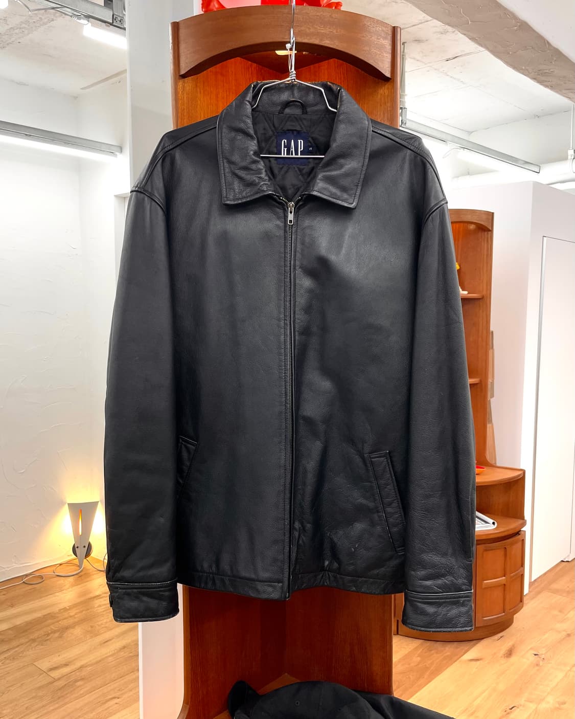 [L] old GAP 올드갭 레더 자켓 상품이미지1