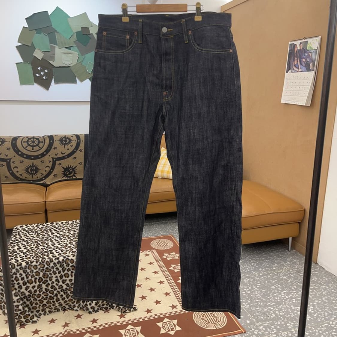 아웃스탠딩 셀비지 캐주얼 빈티지 데님팬츠 34인치 C08993 상품이미지3