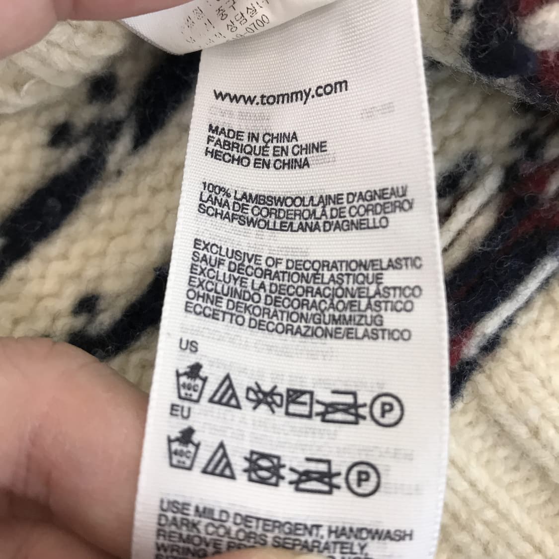 타미힐피거 빈티지 코위찬 니트집업 [S] 상품이미지5