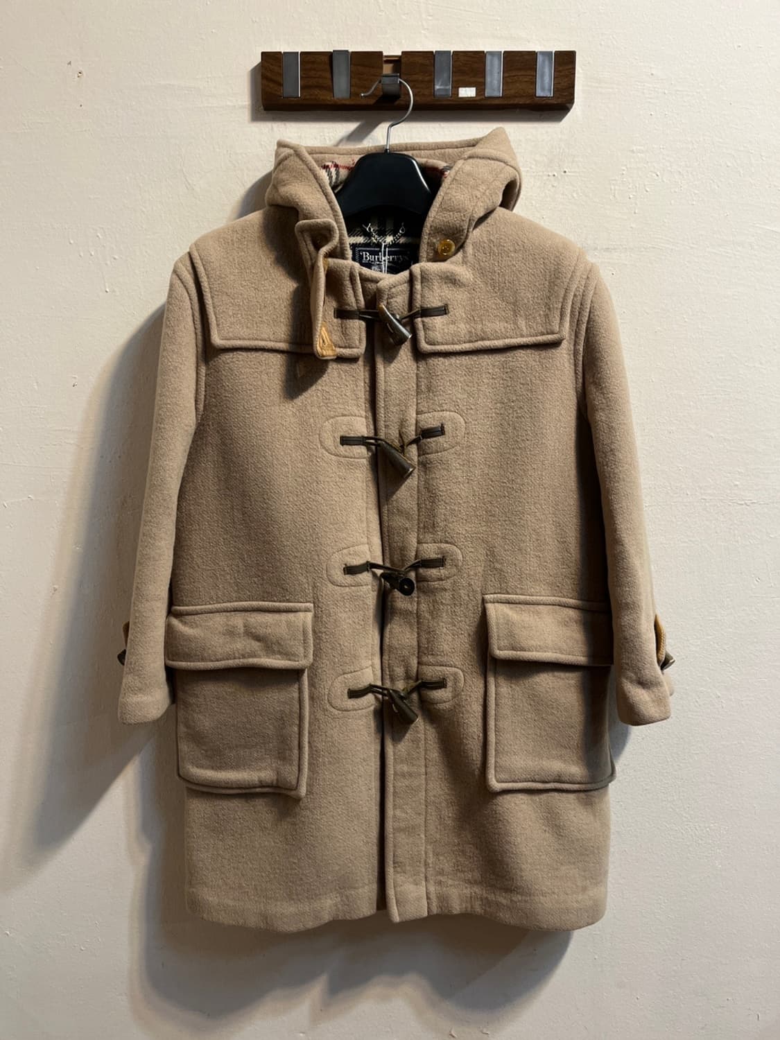 버버리 베이지 울 더플 코트 상품이미지1
