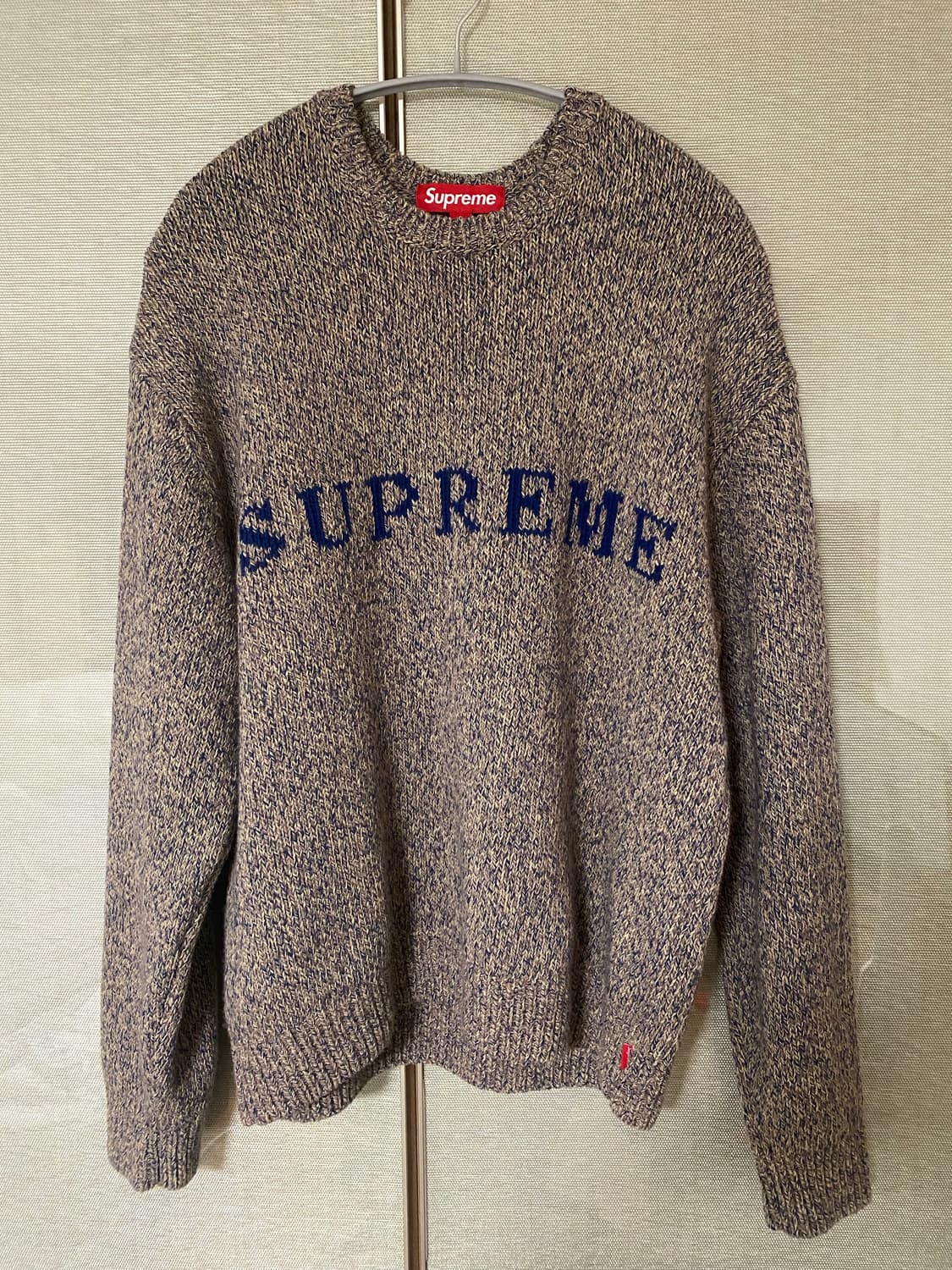 [S] 슈프림 콘트라스트 로고 스웨터 로프 멜란지 - 25SS 상품이미지1