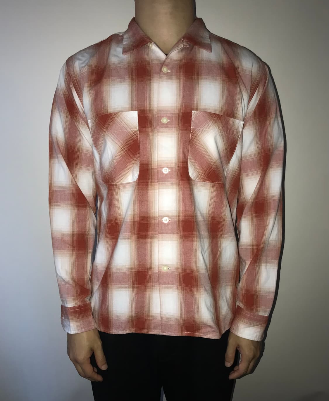 (UNISEX) VINTAGE E.L Ombre Check Shirts 상품이미지6