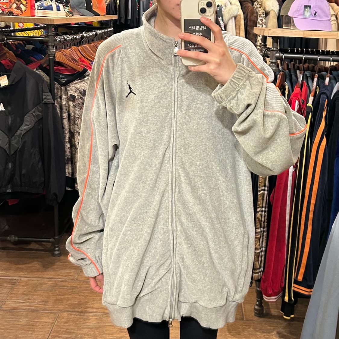 [HI] 나이키 조던 벨벳 집업 그레이 상품이미지1