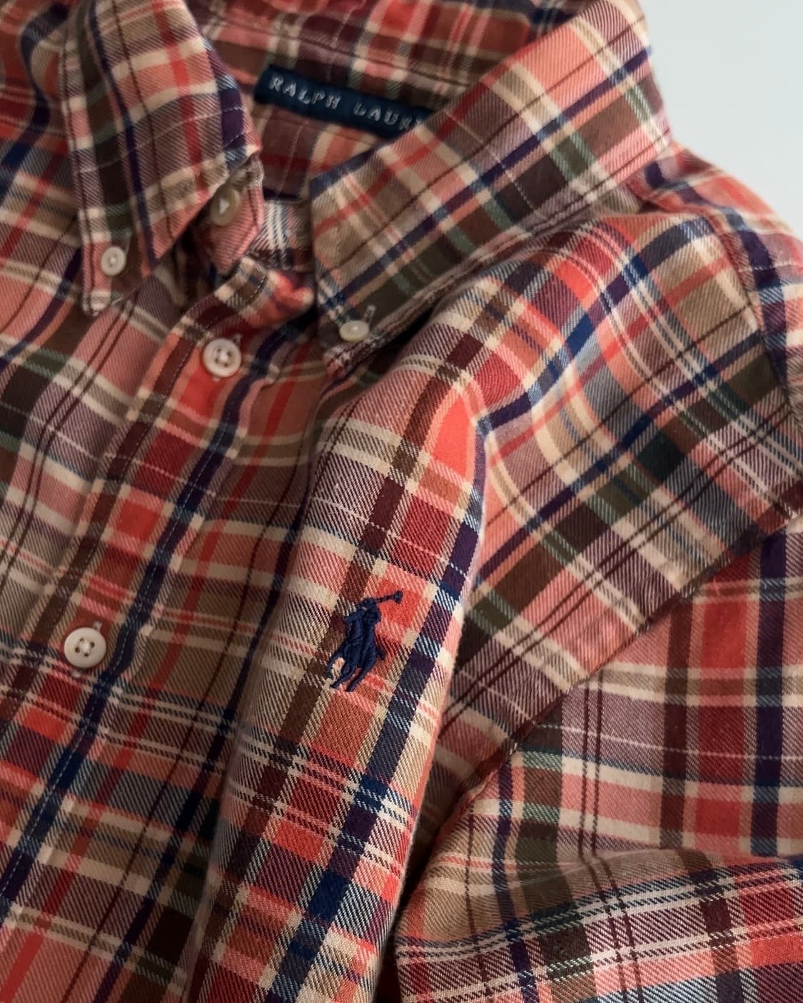 폴로 랄프로렌 여성 플란넬 셔츠 m 상품이미지4