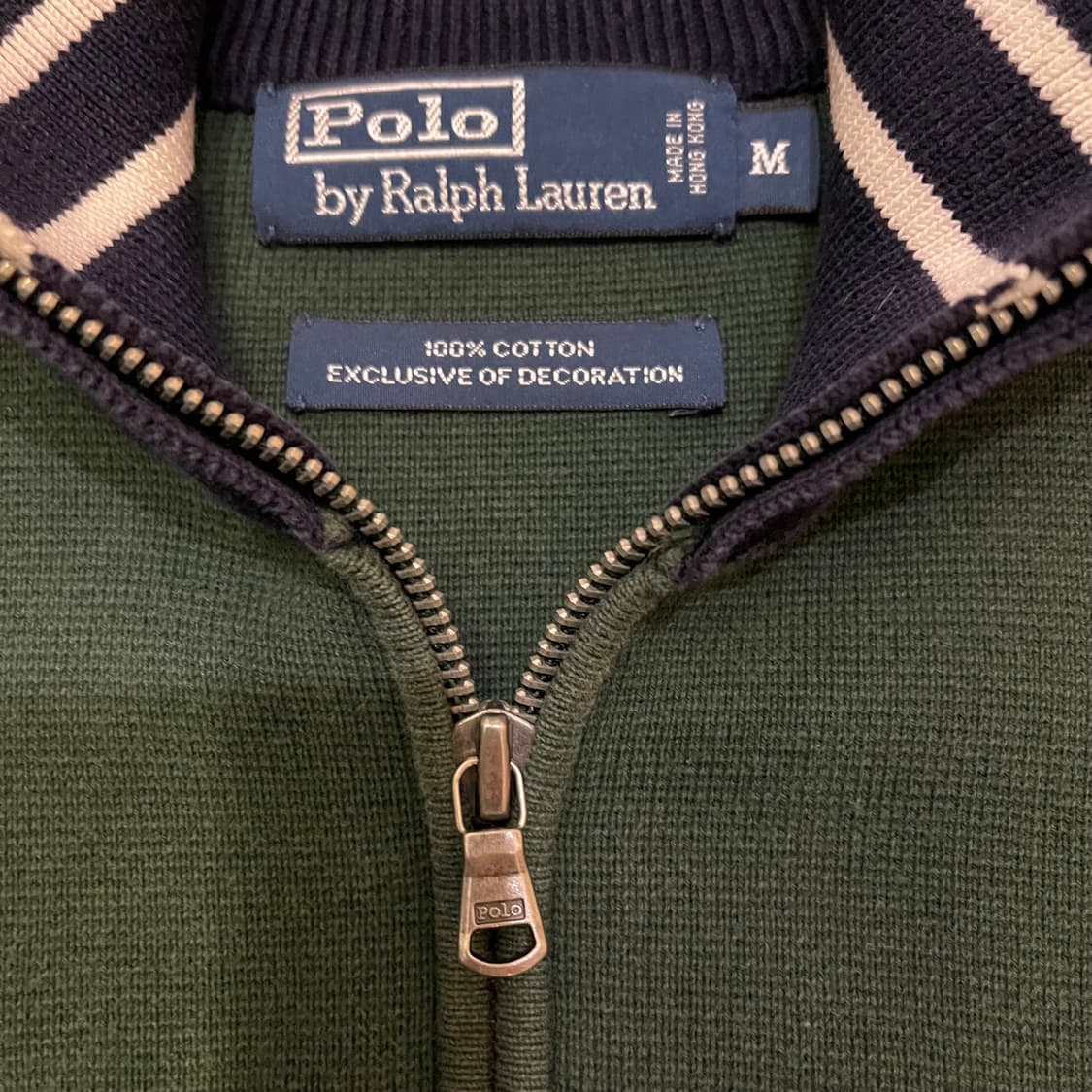 폴로 랄프로렌 패치 그린 반집업 스웨터 상품이미지2