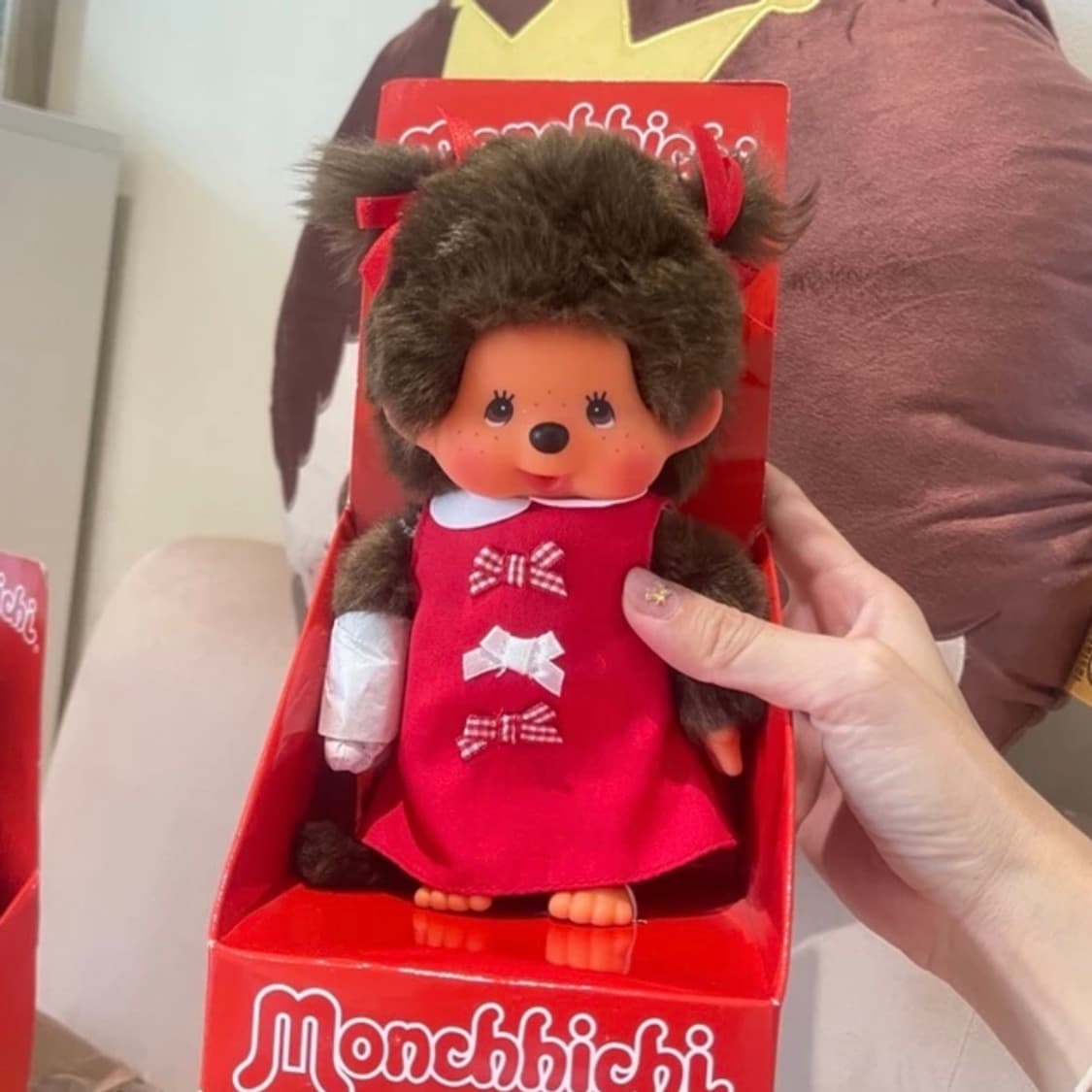 몬치치 레드리본드레스 양갈래 인형 상품이미지2