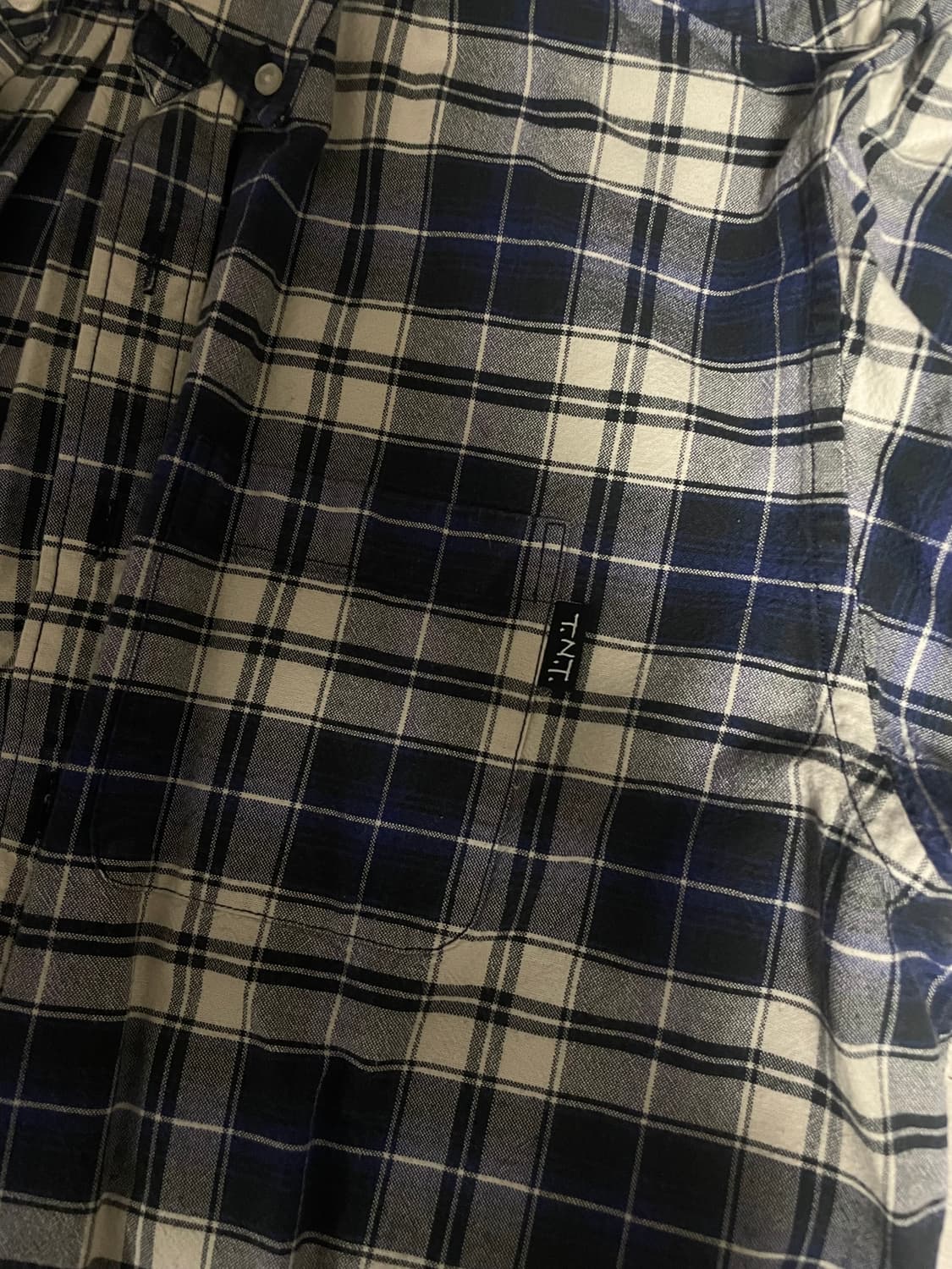 디스이즈네버댓 플란넬 셔츠 (네이비) M 상품이미지5