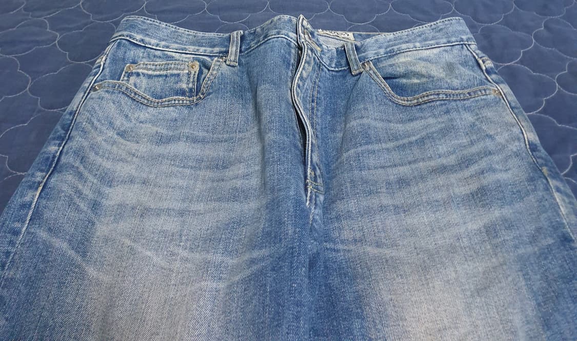 모드나인 MOD1s 슬림스트레이트 펑크 인페르노 워싱 데님진 (33) 상품이미지3