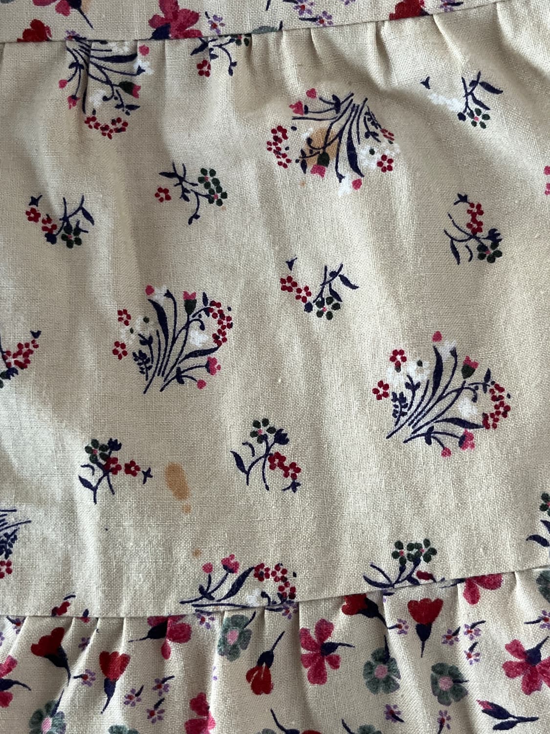 베이지 플라워 패치워크 티어드 롱스커트 상품이미지5