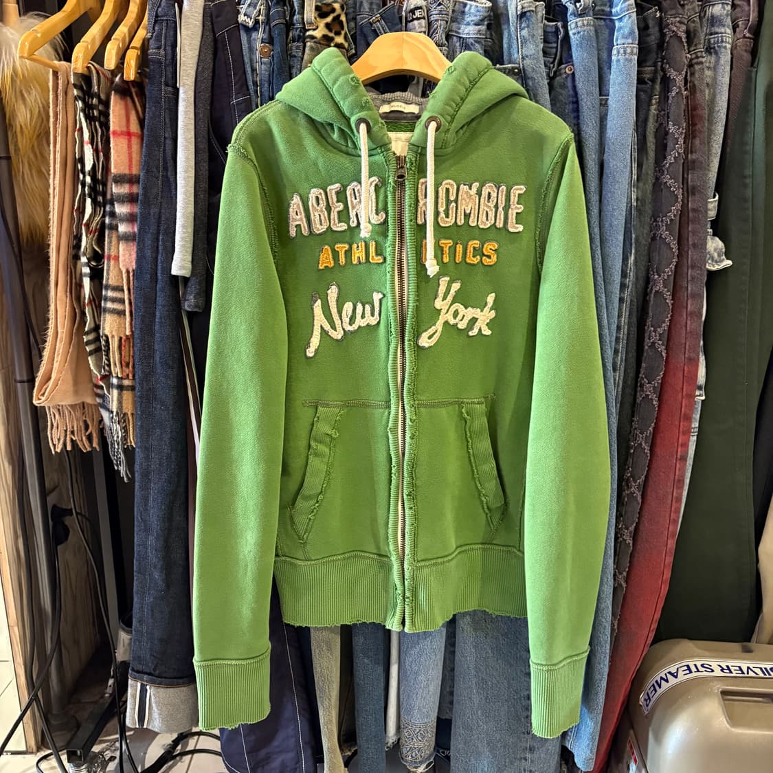 아베크롬비 초록 후드집업 상품이미지2