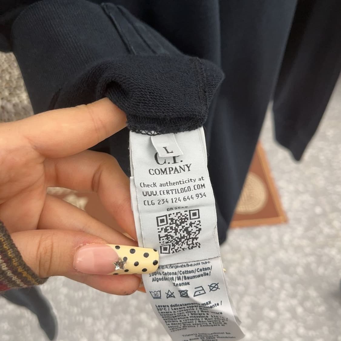 씨피컴퍼니 빈티지 모던 시크 미니로고 롱슬리브 맨투맨 L C09579 상품이미지6