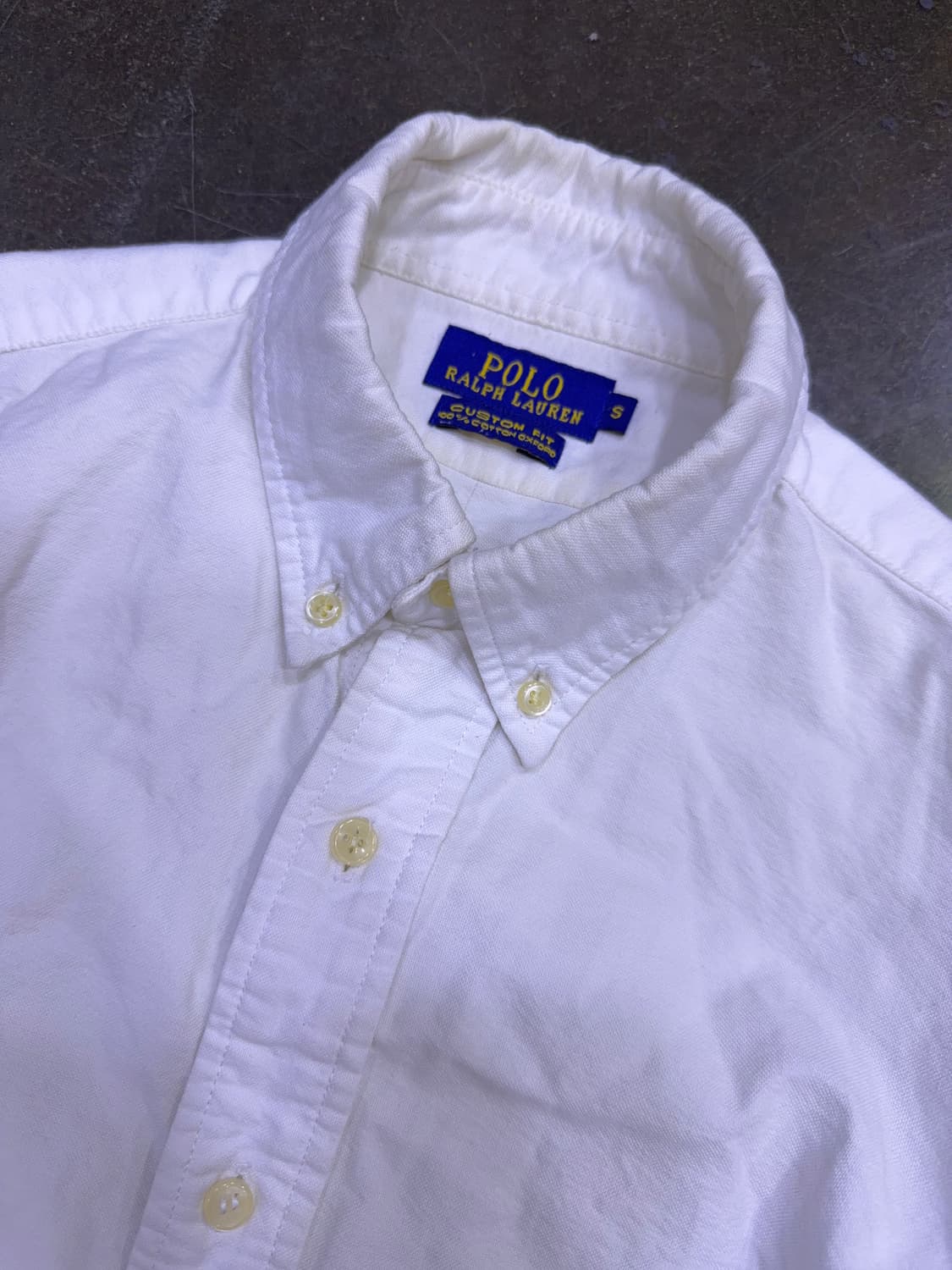 폴로 랄프로렌 커스텀핏 옥스포드 셔츠 화이트 셔츠 S 상품이미지3