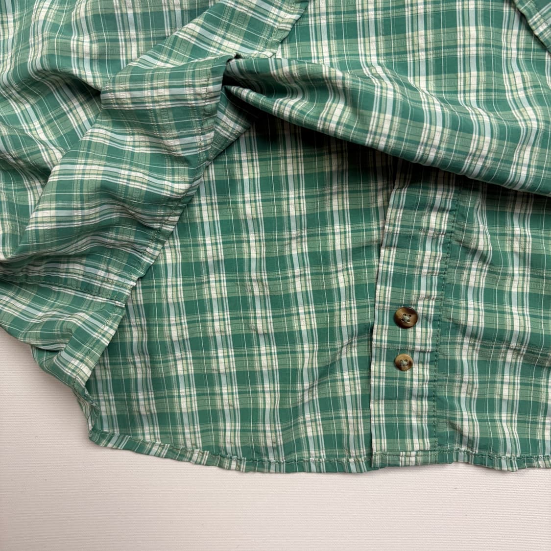 10s LLBean Fishing green pattern shirt 상품이미지10
