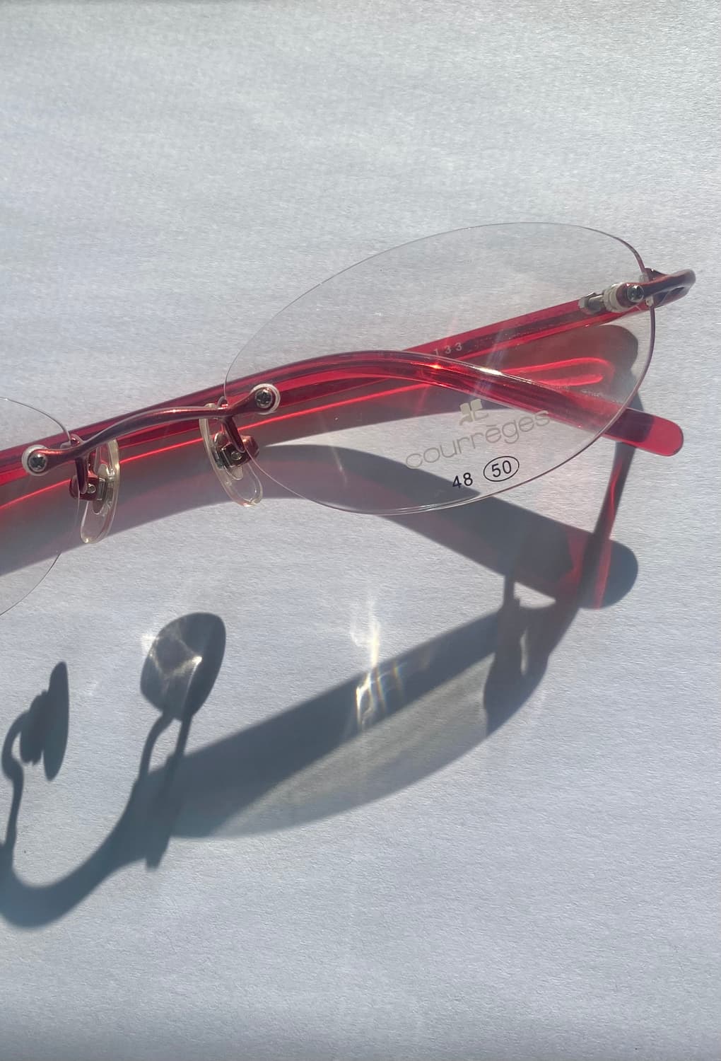꾸레쥬 무테 레드 긱시크 안경 #디올 #미우미우 상품이미지9