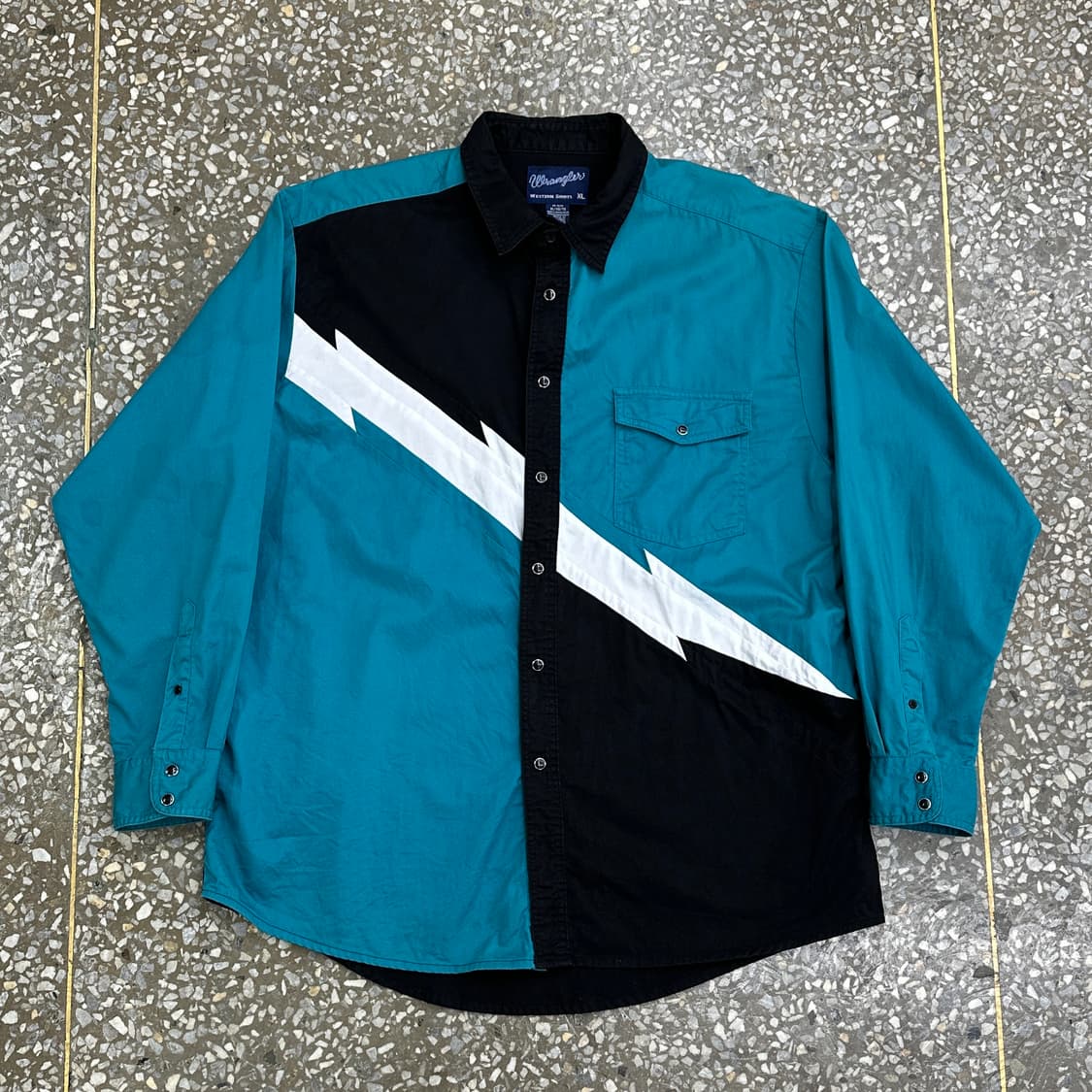 랭글러 라이트닝 컬러블록 웨스턴 셔츠 XL 상품이미지1