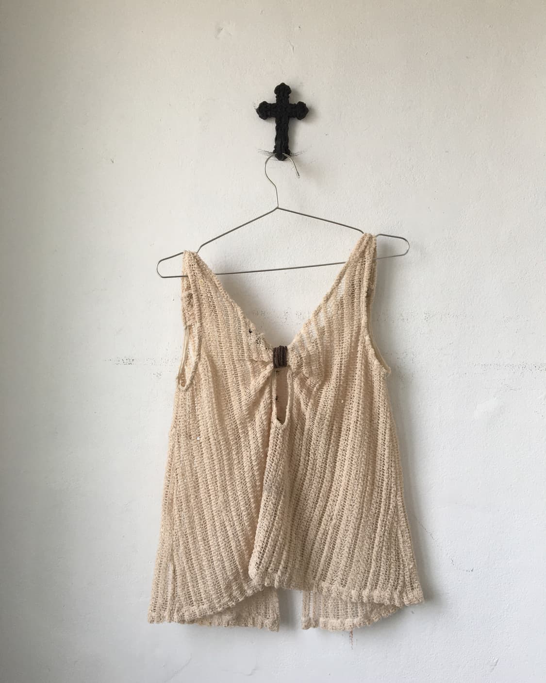 Ethnic mood crochet sleeveless 상품이미지3