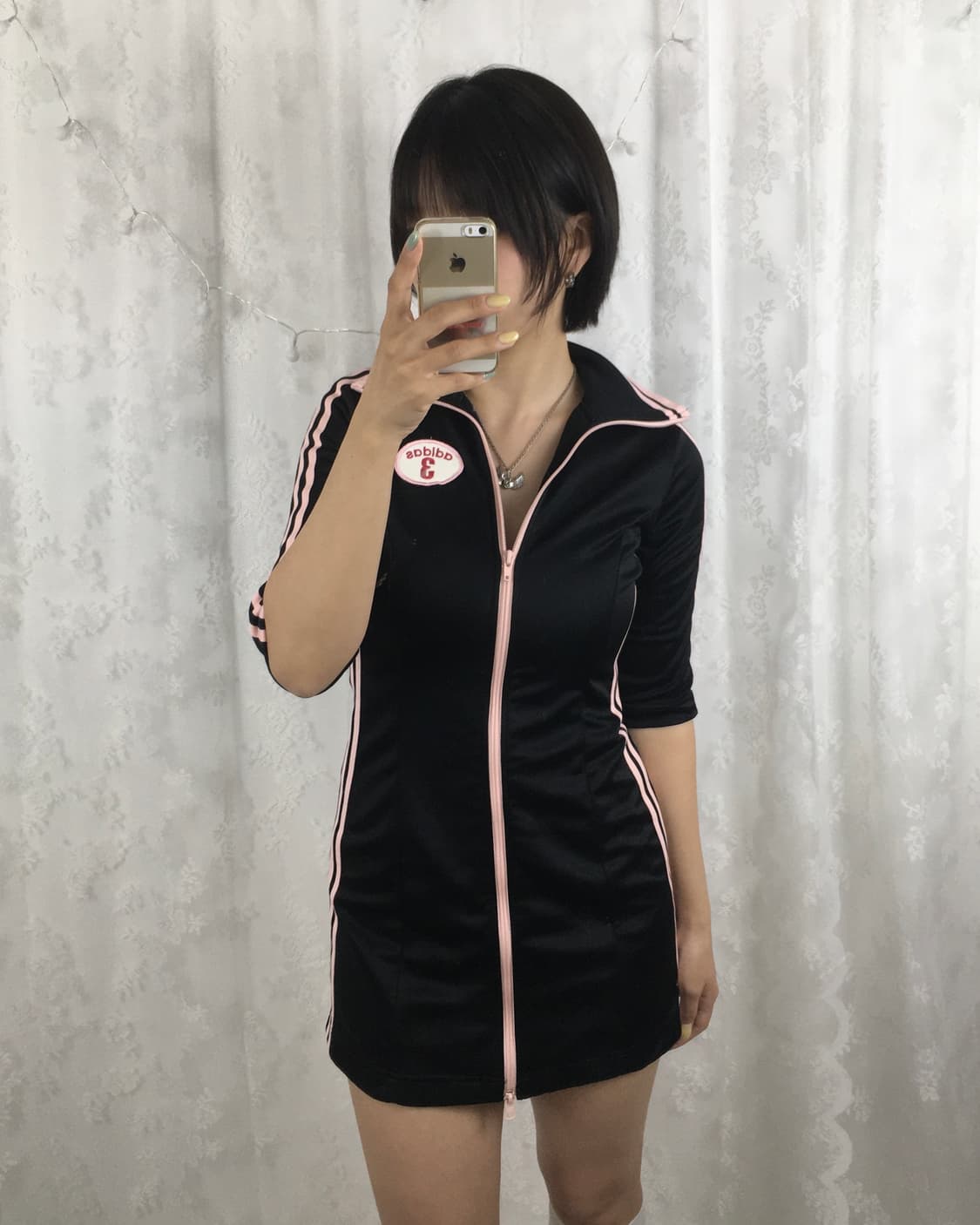 ADIDAS black pink jersey dress 상품이미지1