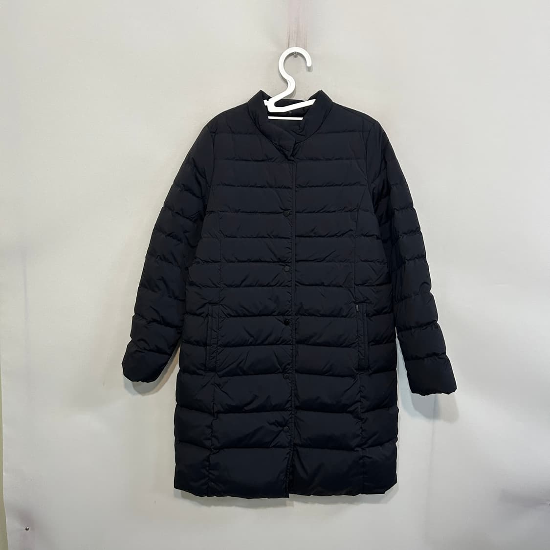 헤지스 여성 구스다운 롱패딩 90 블랙 상태최상 상품이미지1