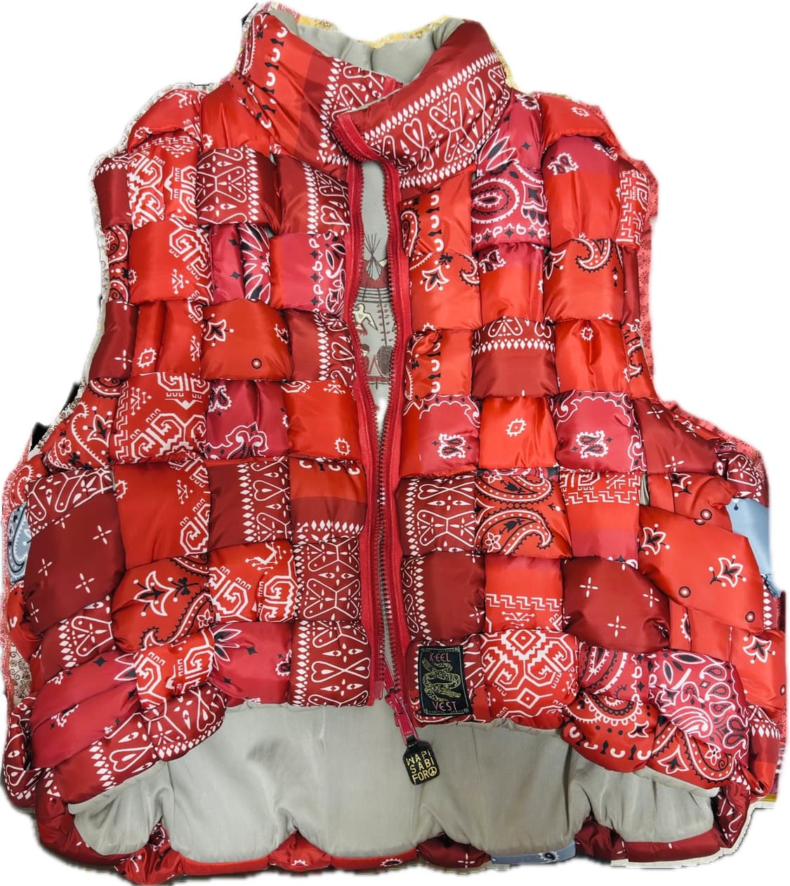 캐피탈 반다나 프린트 나일론 위빙 베스트 상품이미지1