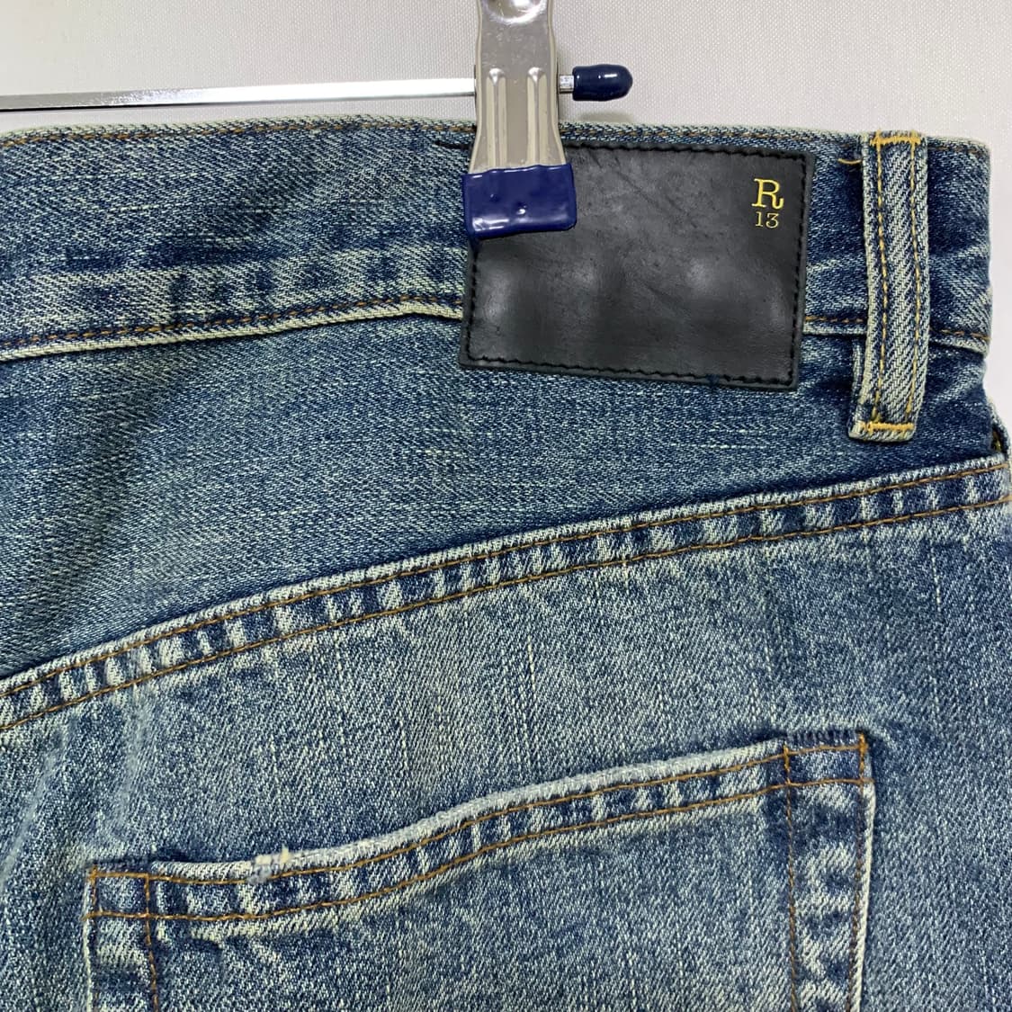 R13 알써틴 빈티지 페인팅 데님 팬츠 청바지 33-34인치 상품이미지4