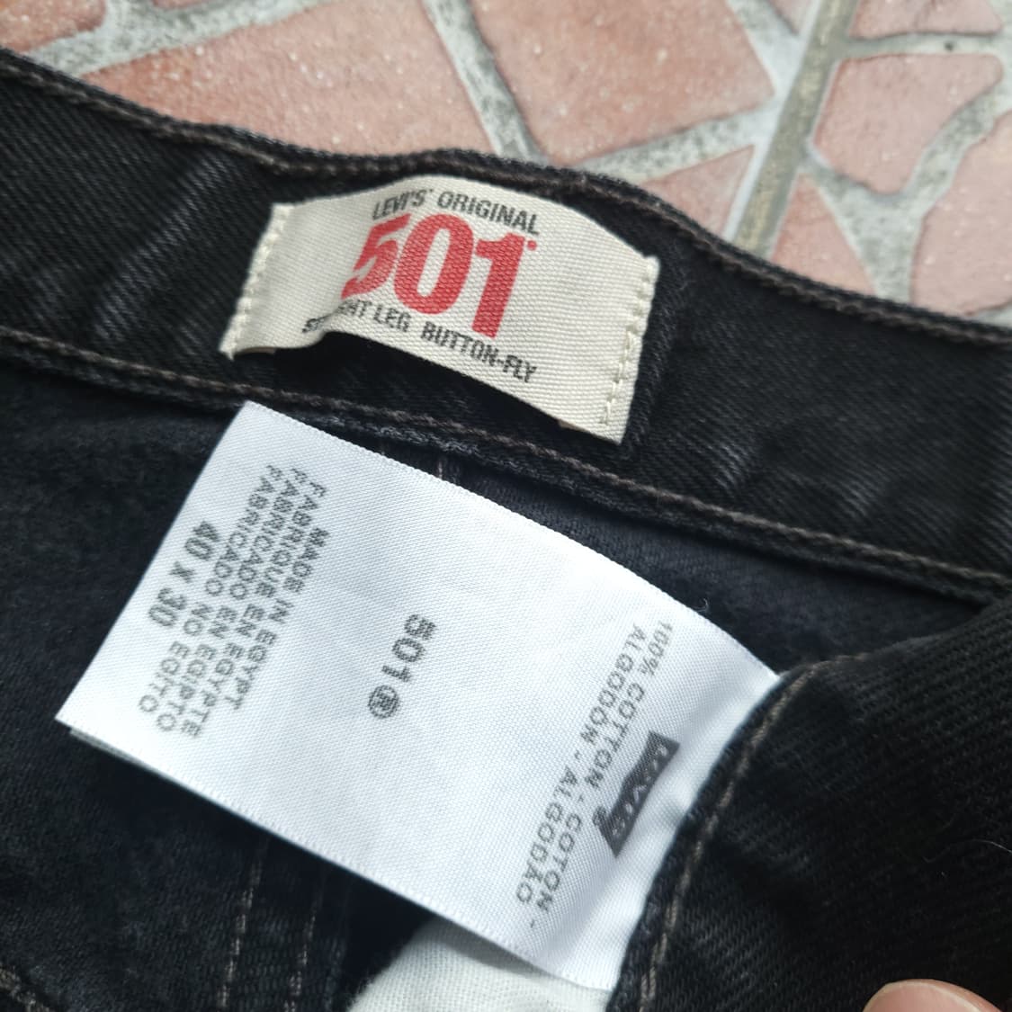 빈티지 리바이스 501 흑청 데님 팬츠 40/30 상품이미지9